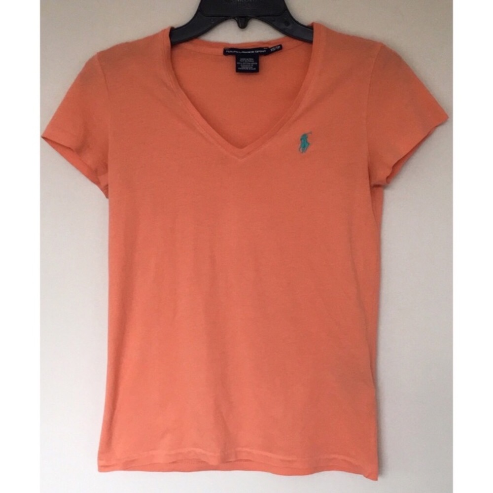 Ralph Lauren • Orange V-Neck Shirt